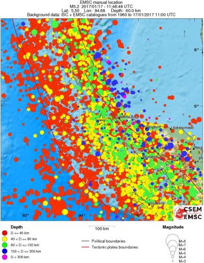 regional historical seismicity