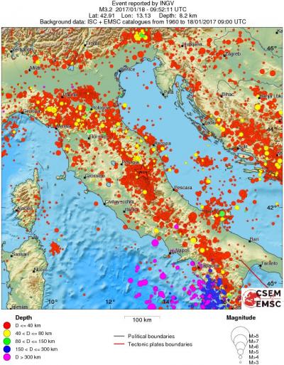 regional historical seismicity