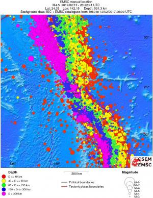 wide historical seismicity