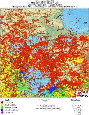 regional historical seismicity