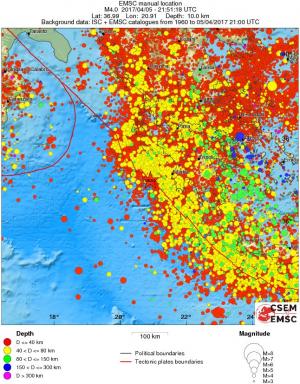 regional historical seismicity