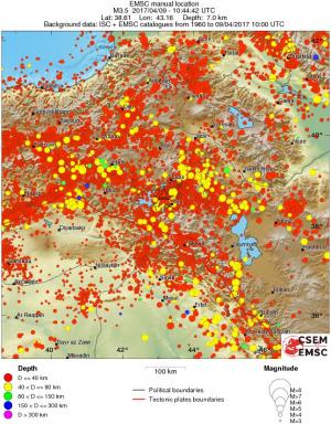 regional historical seismicity