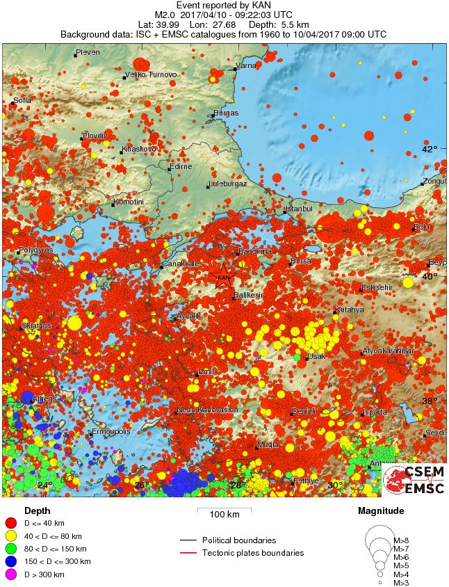 regional historical seismicity