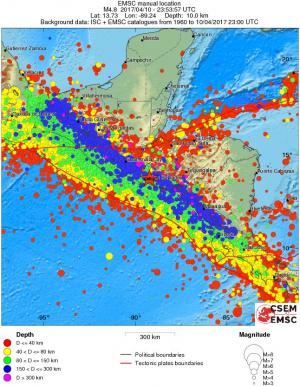 wide historical seismicity