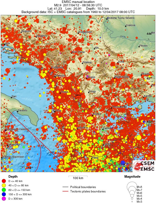 regional historical seismicity