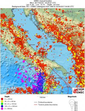 regional historical seismicity