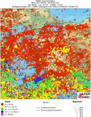regional historical seismicity