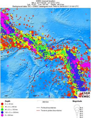 wide historical seismicity