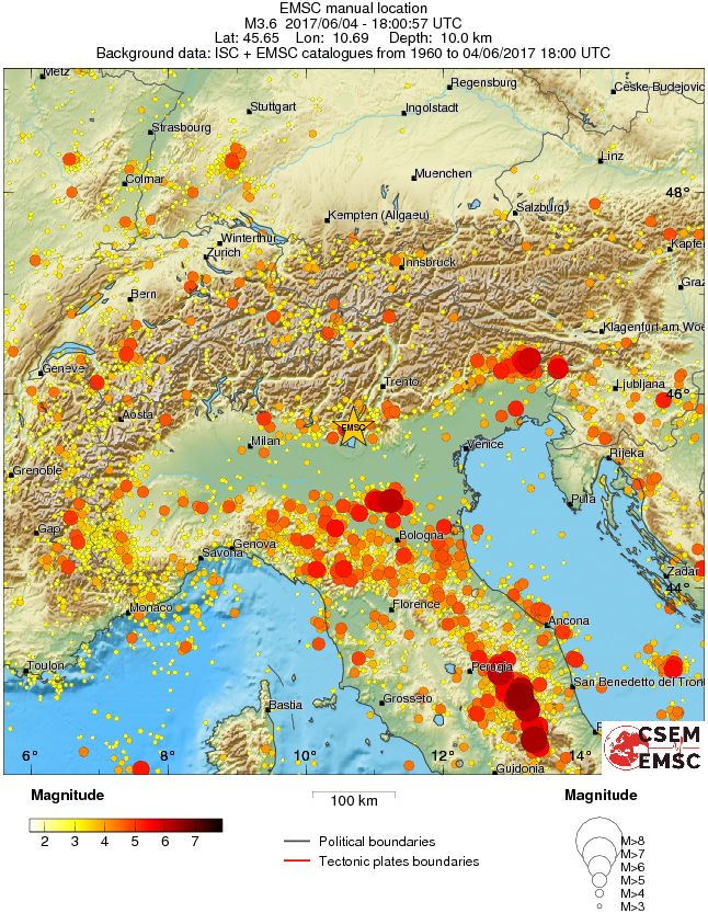 regional magnitude historical seismicity