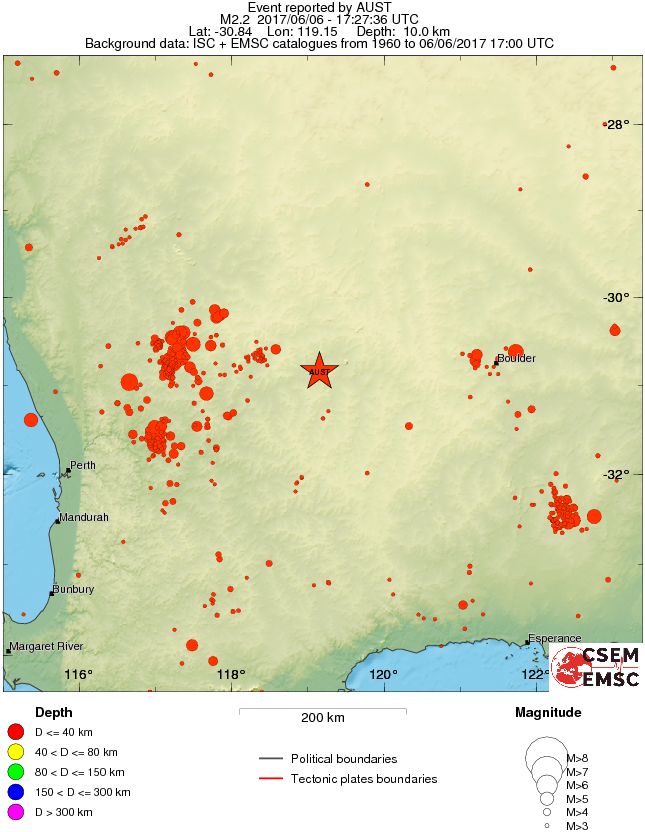 regional historical seismicity