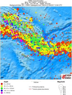 regional historical seismicity