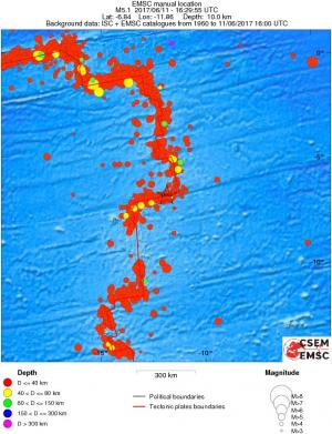wide historical seismicity