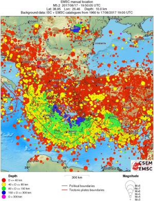 wide historical seismicity