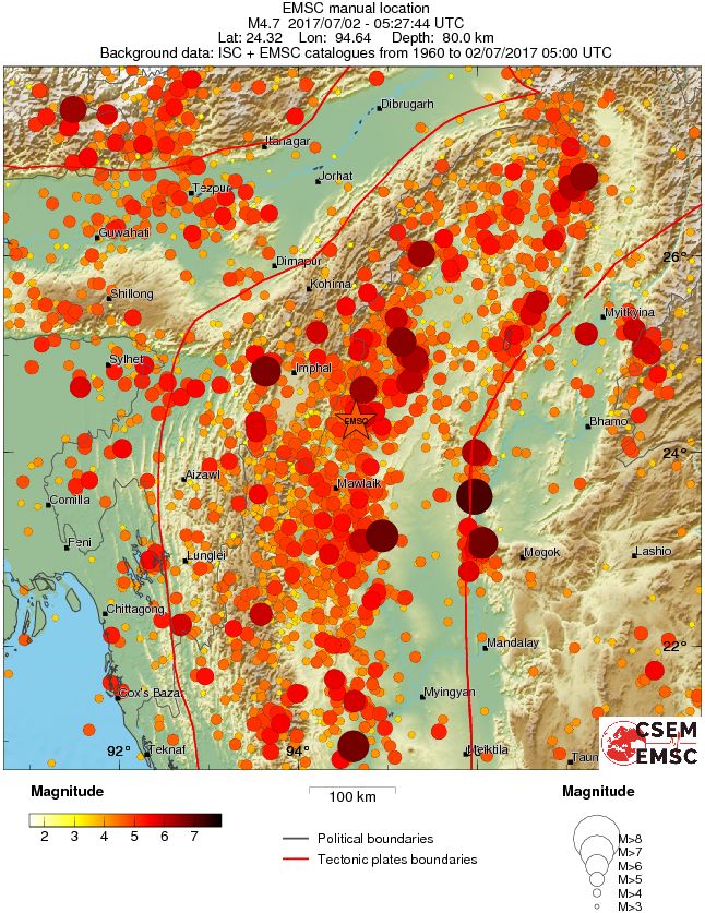 regional magnitude historical seismicity