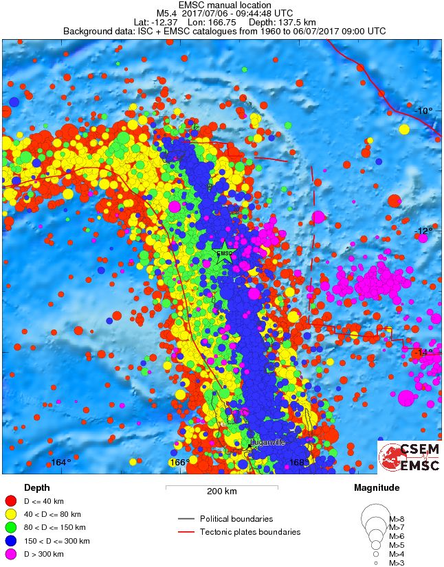 regional historical seismicity