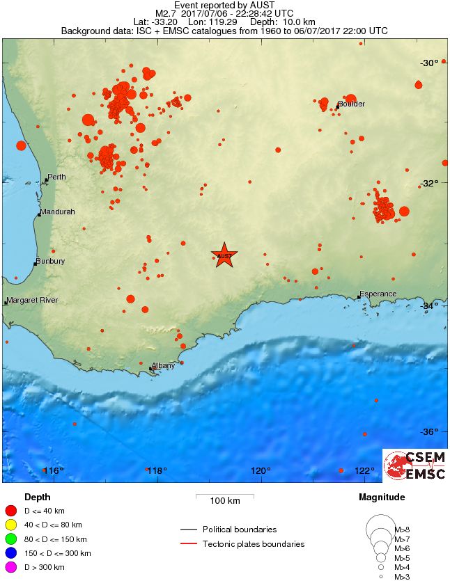 regional historical seismicity