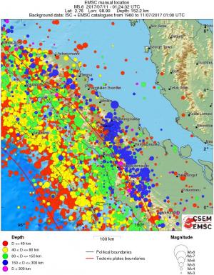 regional historical seismicity
