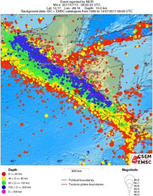 wide historical seismicity