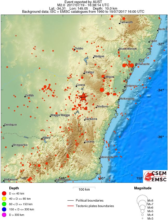 regional historical seismicity