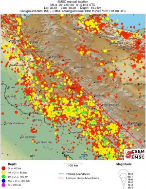 regional historical seismicity