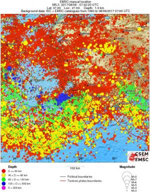 regional historical seismicity