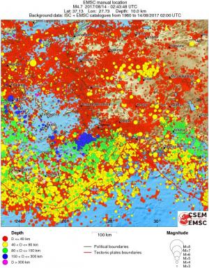 regional historical seismicity