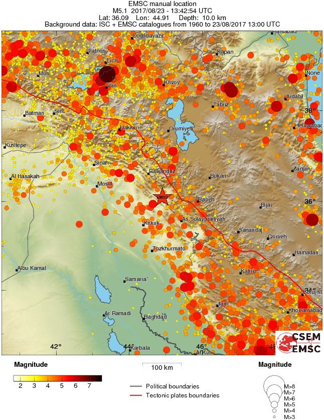 regional magnitude historical seismicity