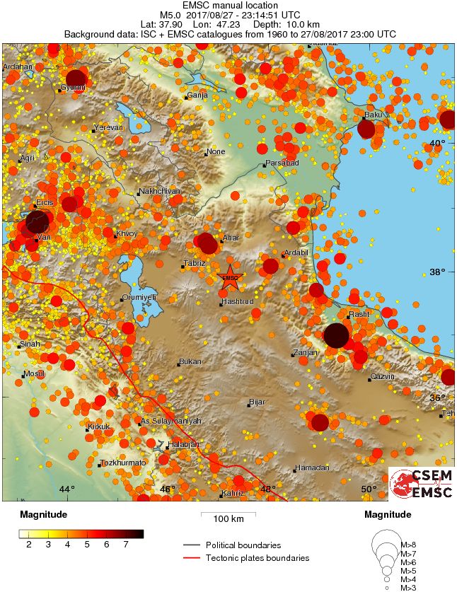 regional magnitude historical seismicity