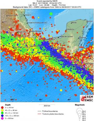 wide historical seismicity