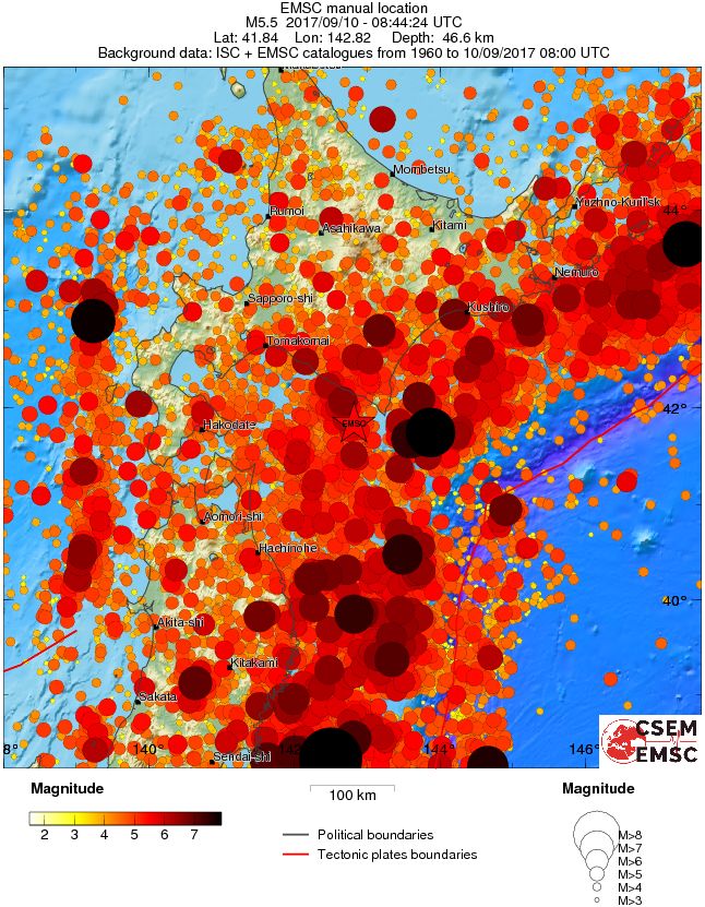 regional magnitude historical seismicity
