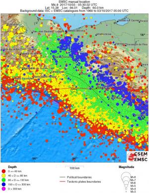 regional historical seismicity