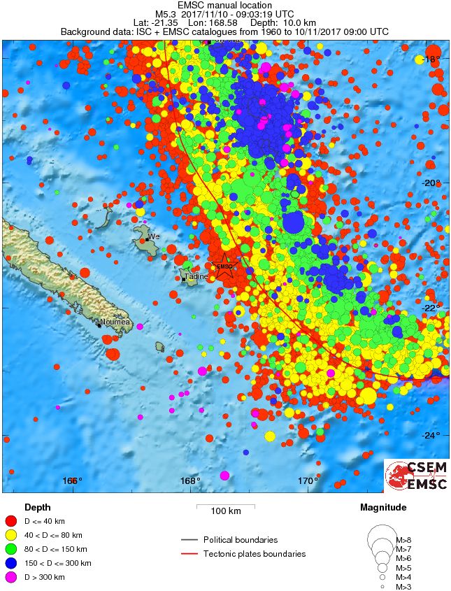 regional historical seismicity