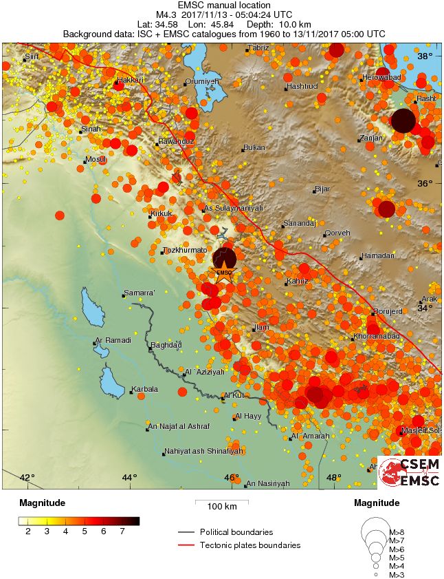 regional magnitude historical seismicity