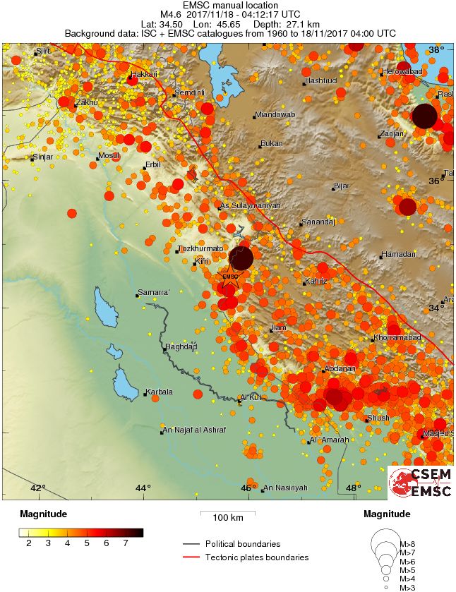 regional magnitude historical seismicity
