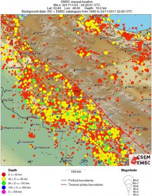 regional historical seismicity