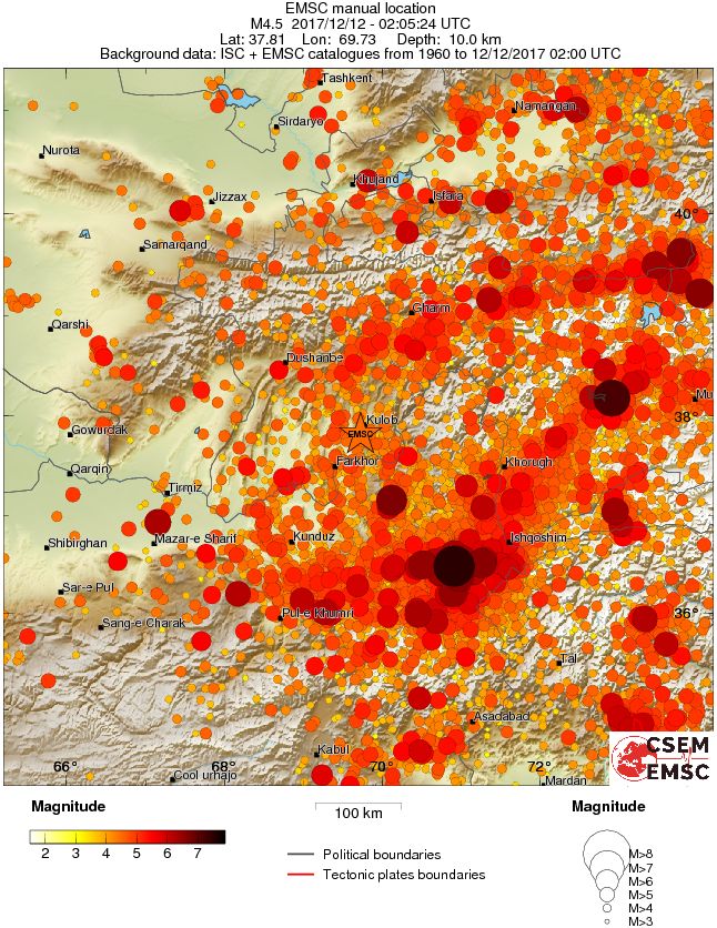 regional magnitude historical seismicity