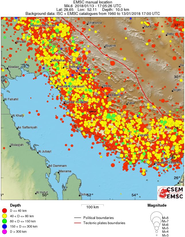 regional historical seismicity