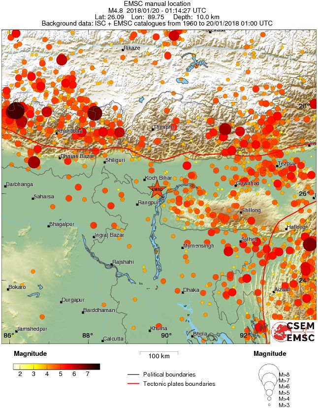 regional magnitude historical seismicity