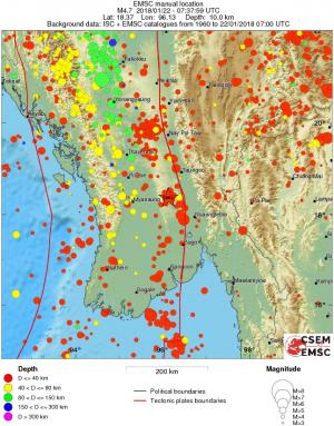regional historical seismicity