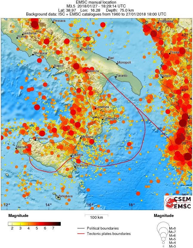regional magnitude historical seismicity