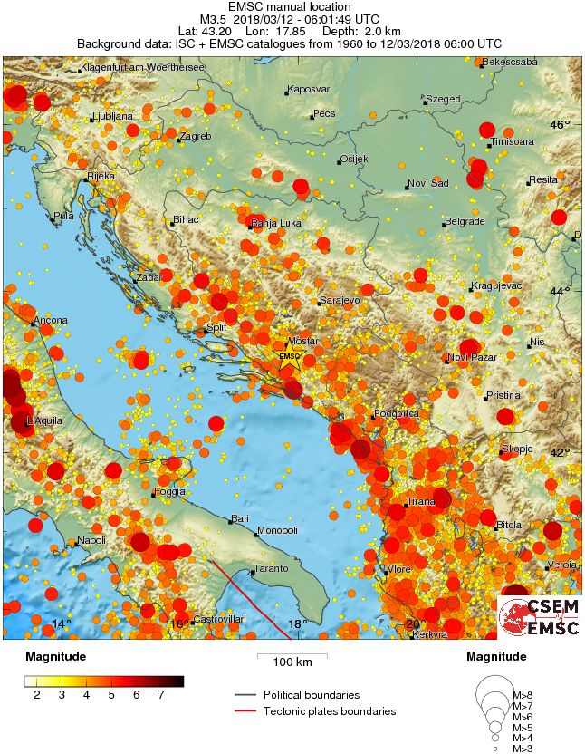 regional magnitude historical seismicity