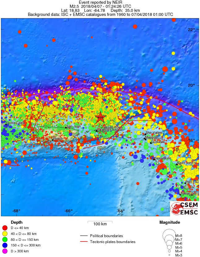 regional historical seismicity