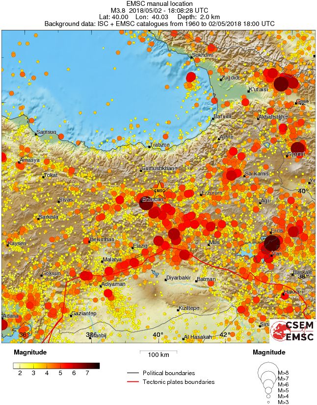 regional magnitude historical seismicity