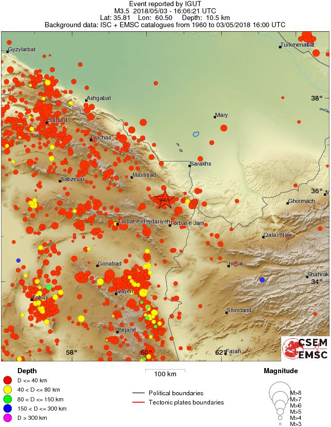 regional historical seismicity