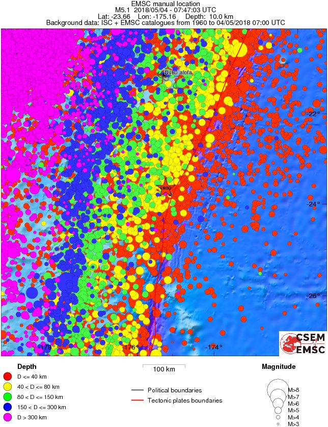 regional historical seismicity