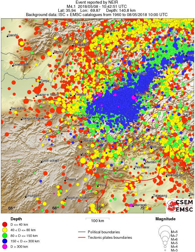 regional historical seismicity