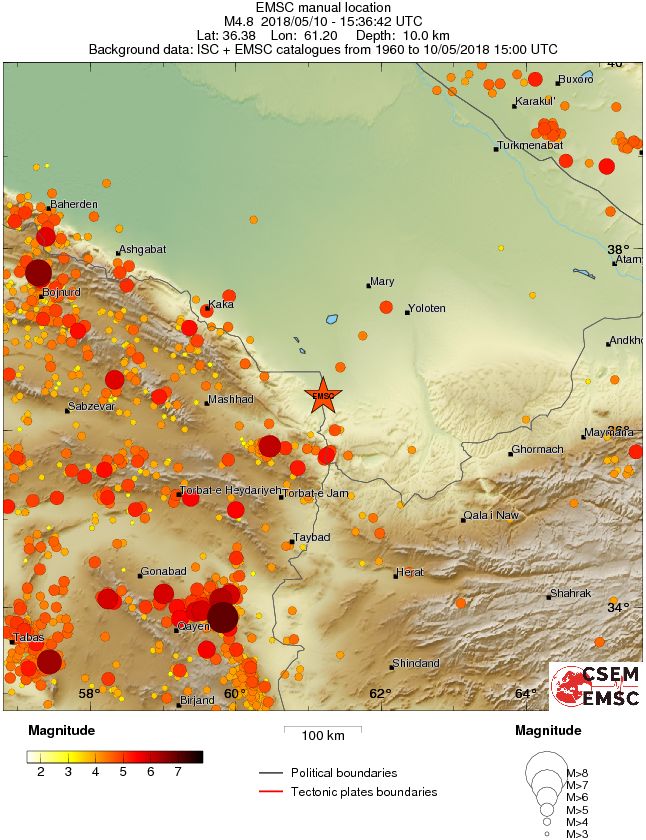 regional magnitude historical seismicity