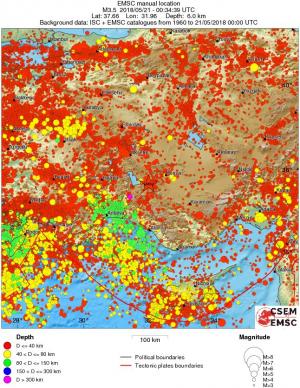 regional historical seismicity