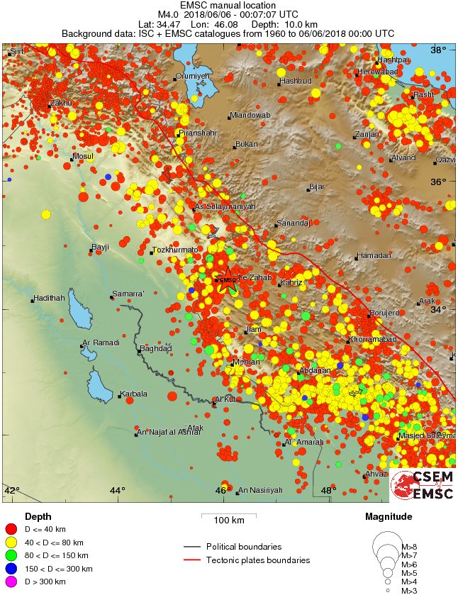 regional historical seismicity
