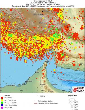 regional historical seismicity